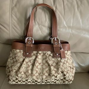 AUTHENTIC COACH SOHO PLEATED SIGNATURE BAG
